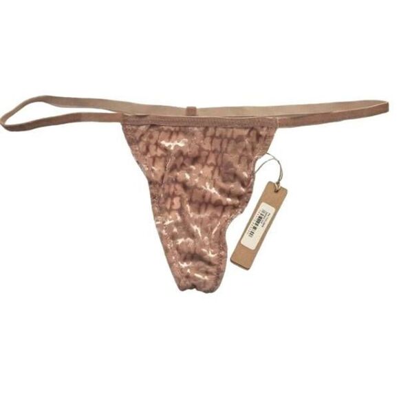 SKIMS FLOCKED LOGO PANTY NWT - Picture 1 of 9